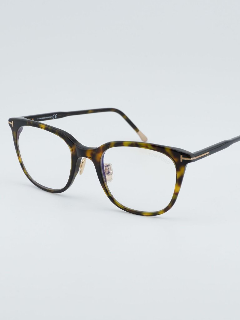 Tom Ford Ft5776-D-B 052 Eyeglasses Havana 53mm Square Frame, Blue Light Block Le